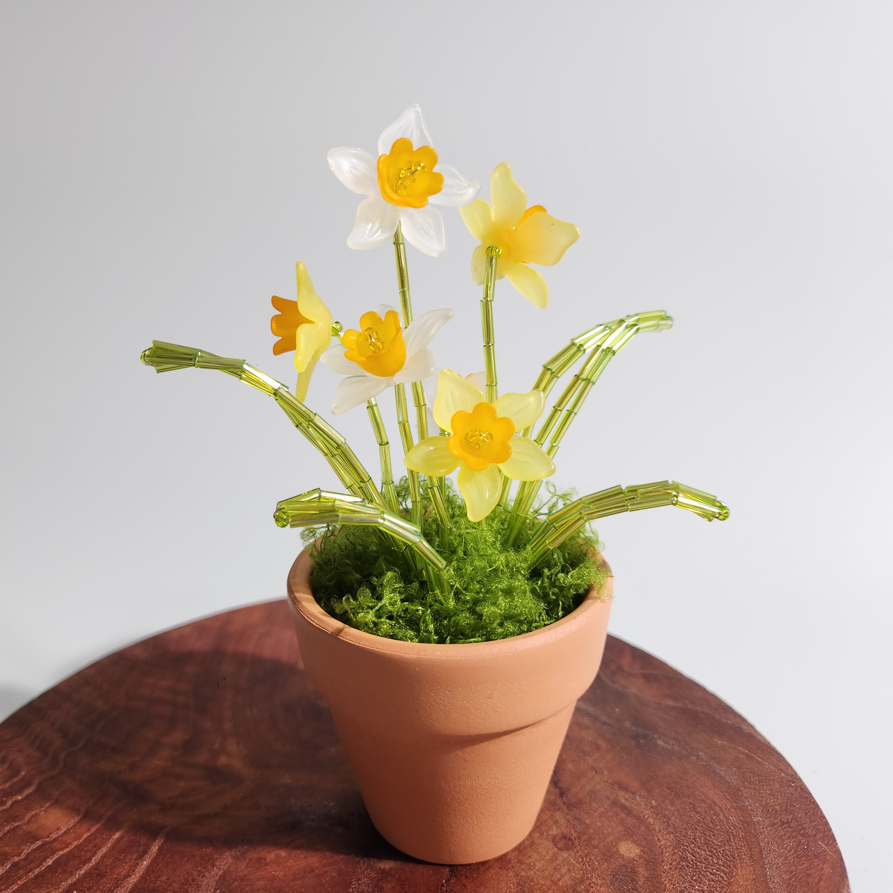 비즈식물 오브제 만들기 화분 DIY 키트 수선화